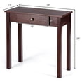 thumbnail image 2 of Gymax Console Table with Drawer Entryway Hallway Accent Wooden Table Espresso, 2 of 9