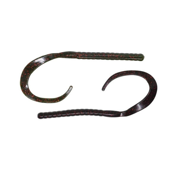 Xzone Blitz Worm 11 inch Ribbon Tail Worm 8 pack (Green Pumpkin Black)