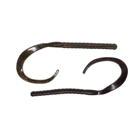 Xzone Blitz Worm 11 inch Ribbon Tail Worm 8 pack (Green Pumpkin Black)
