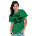 thumbnail image 5 of Cat Before Dudes Single Kitty Mom Women's Graphic T Shirt Tees Brisco Brands X, 5 of 6