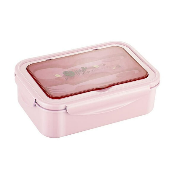 Dww-lunch Box Avec 3 Compartiments Et Cuillre Fourchette 1400 Ml, Bento Tanche Sans Bpa, Boite Repas Pour Micro-ondes Et Lave-vaisselle, Bote Repas Po