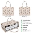 thumbnail image 2 of Large Capacity Tote Bag,Beige Highland Cow Flower Pattern Handbag Fashion Luxury Tote Bag,15.7"x13"x 5.1" Inches,Laptop Compatible, 2 of 6