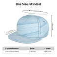 thumbnail image 4 of Hirioo Light Blue Marble for Baseball Cap Men Cap Flat Brim for Men Women Teens Adjustable Baseball Cap, 4 of 7