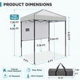 thumbnail image 3 of EAGLE PEAK 6 x 4 Pop-up Canopy, Adjustable Height,Straight Lightweight Compact Portable Tent, Gray, 3 of 9