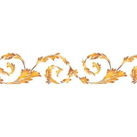 Acanthus Leaf Swirl Wall Stencil SKU #3606 by Designer Stencils