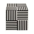 thumbnail image 5 of TOV Furniture Black And White Cube Side Table With Geometric Pattern, 5 of 6