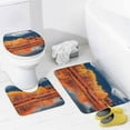 thumbnail image 4 of 4 Pcs Elk in The Forest Shower Curtain Sets with Non-Slip Rugs, Toilet Lid Cover and Bath Mat, Fall Natural Scenery Shower Curtains with 12 Hooks, Waterproof Polyester Shower Curtains for Bathroom, 4 of 5