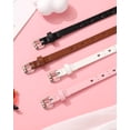 thumbnail image 6 of AWAYTR 4PCS Kids PU Leather Belts for Girls, Heart Shape Metal Buckle, Adjustable Hole Design, Cute Skinny Belt for Uniform Dress Jeans Casual Wear, 6 of 8