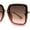 Pink Gold Brown Pink, variant on Womens Rectangular Rimless Oversize Butterfly Chic Designer Sunglasses Pink Gold Brown Pink