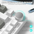 thumbnail image 3 of AJAZZ AK820 Mechanical Keyboard with CNC Knob Control, 75% ANSI Layout, 81Keys Gasket Mount Wired Gaming Keyboard, 5 Sound Absorbing Foam Hot-swap for PC, MAC, 3 of 8