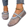 thumbnail image 3 of KEVCHE Womens Hollow Out Mesh Mary Jane Shoes, Soft Soled Breathable Flat Casual Footwear, Lightweight Summer Fashion Daily Shoes, Elegant Comfortable Shoes, 3 of 5