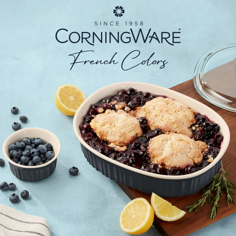 CorningWare French White 7-Pc Ceramic Bakeware Set with Lids, Chip and  Crack Resistant Stoneware Baking Dish, Microwave, Dishwasher, Oven, Freezer  and