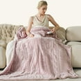 thumbnail image 1 of Heated Blanket Electric Throw 50” x 60” -Heated Throw Blanket with 5 Heating Levels & 3 Hours Auto Off Machine Washable Over-Heat Protect（Racoon）, 1 of 7