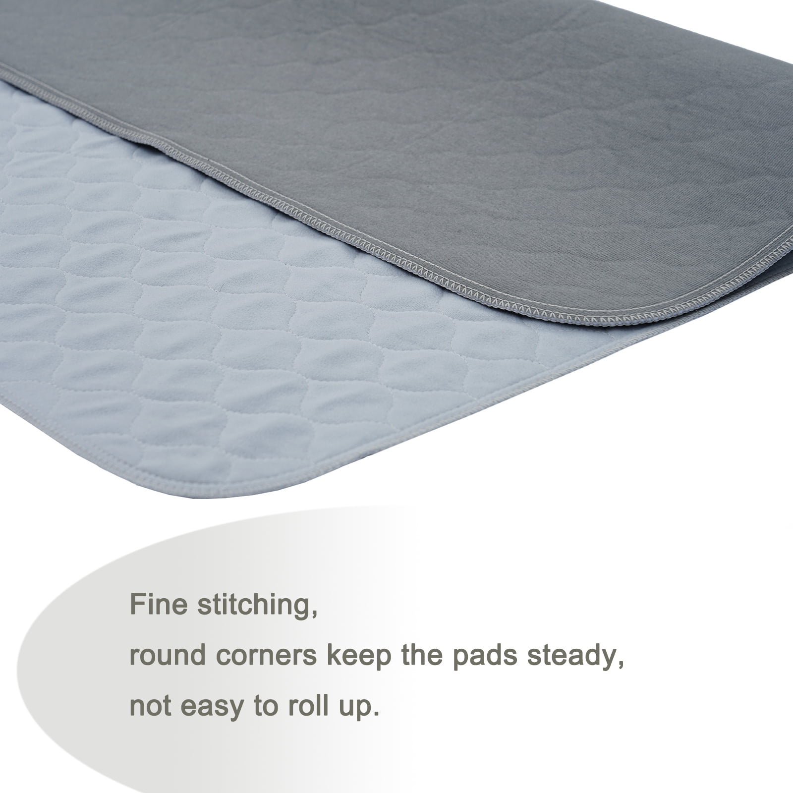2 Pack Soft-brushed Absorbent Incontinence Underpads Leakproof Bed Pads Washable Reusable 34X52 Fit Full Bed Waterproof  Sheet Mattress Protector