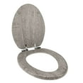 thumbnail image 4 of Home+Solutions Elongated Distressed Wood Decorative Toilet Seat, Gray, 4 of 10