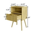 thumbnail image 3 of Mesa de Noche Veegle con Cajón y Estante en Roble Amarillo, 3 of 7