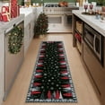 thumbnail image 3 of FairOnly Black 2'x10'Christmas RunnerRug for Bedroom Ultra Soft Festive Floor Mat for High-Traffic Areas Machine Washable Non Slip Low Pile Rug for Hallway, 3 of 7
