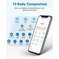 thumbnail image 2 of Báscula digital de baño LOFTILLA para peso corporal, báscula de alta precisión con IMC, grasa corporal y masa muscular, báscula de grasa corporal con Bluetooth de 400 lb, báscula automática de composi, 2 of 5