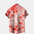 thumbnail image 4 of Midsumdr Mens Shirts 2025 Valentine's Day Fashion Love Heart Printed Single Pocket Shirts Casual Loose Plus Size Summer Shirts, 4 of 4