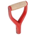thumbnail image 1 of Poignée de Pelle à Prise en D, Bêche Réutilisable de 1,22 Po ID de Remplacement avec Poignée en Bois, Métal pour Outil de Râteau de Creusage de Jardin (Rouge), 1 of 9