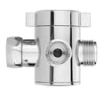 thumbnail image 4 of Divisor de manguera 1/2 Adaptador de grifo de ducha plateado de 3 vías Conector de tubo de baño universal de plástico sidaley HA003027-00, 4 of 6