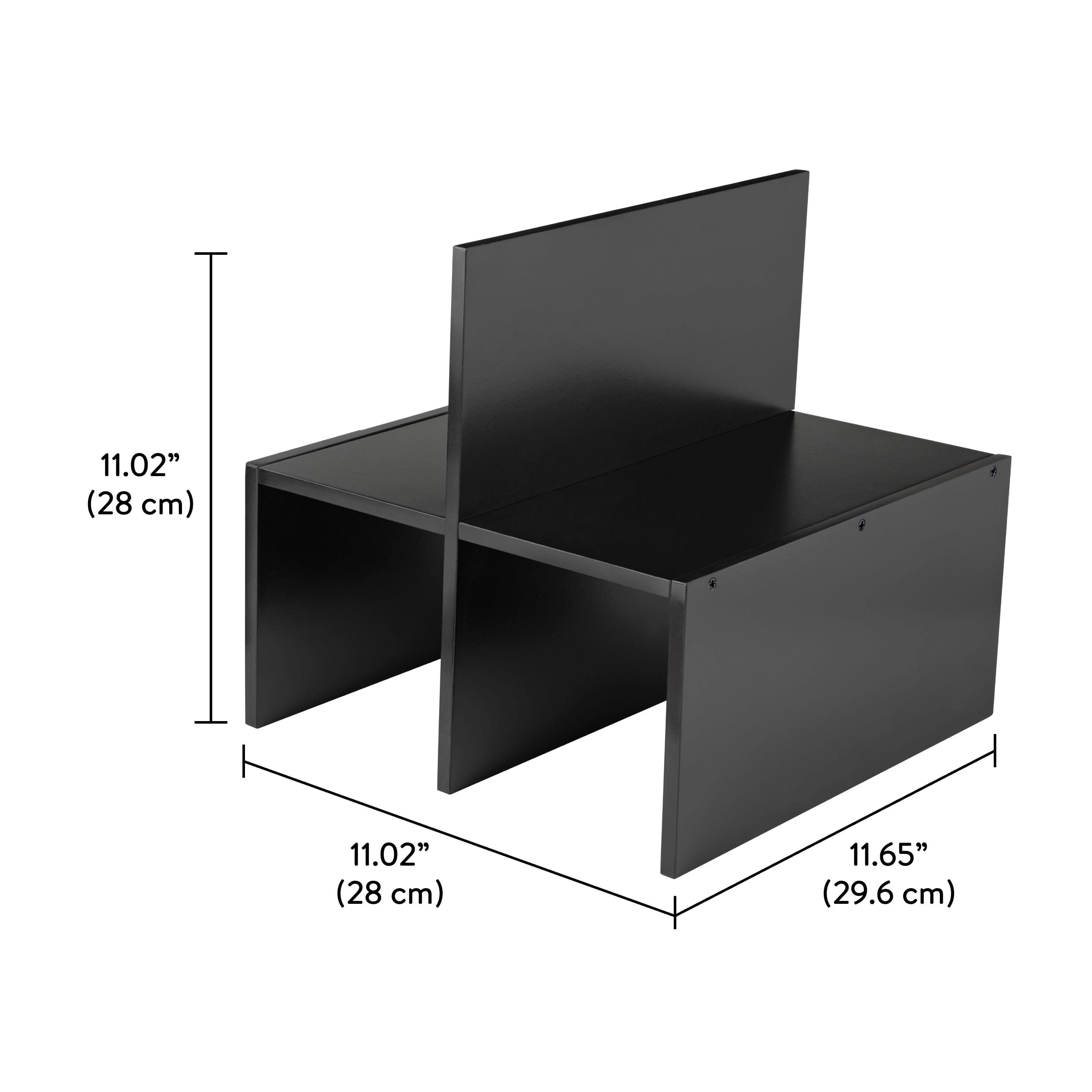 Mainstays Cube Storage Quad Inserts, Set of 2, Black