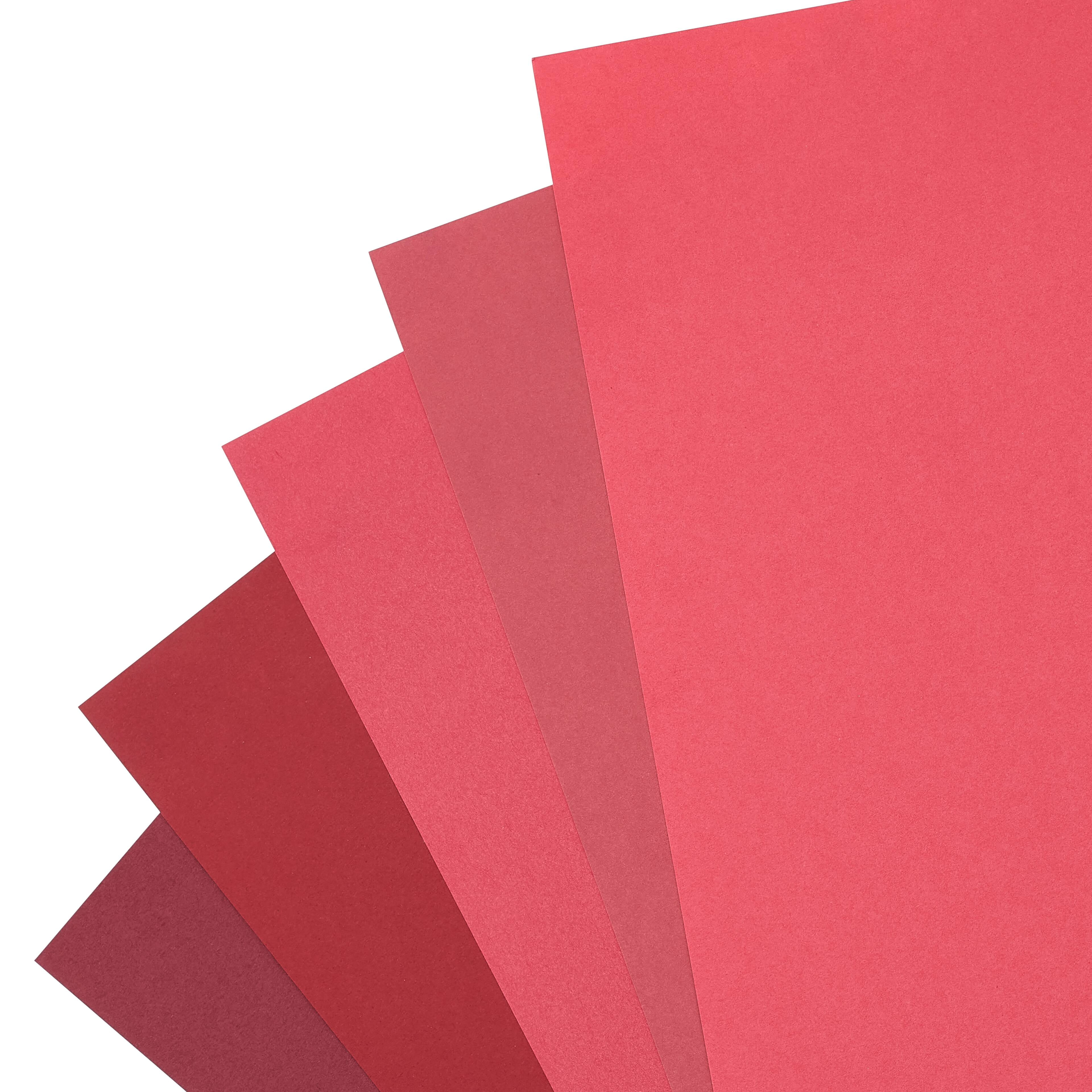 NEW Recollections Coral and Navy Cardstock Paper, 8.5 X 11-50 Sheets, 5  Colors