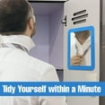 thumbnail image 3 of WWS-Magnetic Locker Mirror For School Locker, Gym Locker, Office Cabinet, Workshop or Refrigerator, Makeup Mirror, 5" x 7" White, 3 of 4
