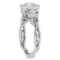 thumbnail image 3 of Ember Jewel 1.8 Ct Round Solitaire Moissanite Ring - Twisted Vine Design with Accent Stones - 14K White Gold Plated Jewelry - Engagement Jewelry Wedding Ceremonies and Meaningful Occasions, 3 of 3