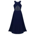 thumbnail image 2 of CHICTRY Kids Girls Chiffon Party Dress Cutout Back Bridesmaid Pageant Ball Gown, 2 of 7
