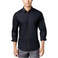 thumbnail image 1 of I.N.C Mens Shine Button Up Shirt, Black, X-Large, 1 of 1