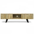 thumbnail image 4 of Simpli Home Lowry 72 inch Wide Solid Wood TV Stand in Natural For TVs up to 80 inches, 4 of 9