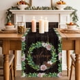 thumbnail image 2 of Table Runner - 48 Inch Long, Spring Botanical Kitchen Dining Table Runner Dresser Scarves, Garden Birds Floral Leaves Brown Wood Farmhouse Decor for Coffee Tables Wedding Party Banquet, 2 of 8