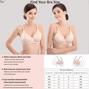 BIMEI Womens Mastectomy Bra with Pockets for Breast Prosthesis Wire Free Fashion Everyday Bra Plus Size 8101,Beige,38B