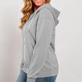 thumbnail image 5 of Stamzod Women's Dialysis Hoodies with Arm Zipper Thumb Holes Long Sleeve Zip Up Hoodie Casual Loose Iv Jacket Sweatshirt Gray S, 5 of 10