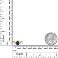 thumbnail image 6 of Gem Stone King 10K Yellow Gold Blue Sapphire and Pink Lab Grown Diamond 3-Stone Ring for Women | 2.06 Cttw | Oval 8X6MM | Gemstone September Birthstone | Size 8, 6 of 6