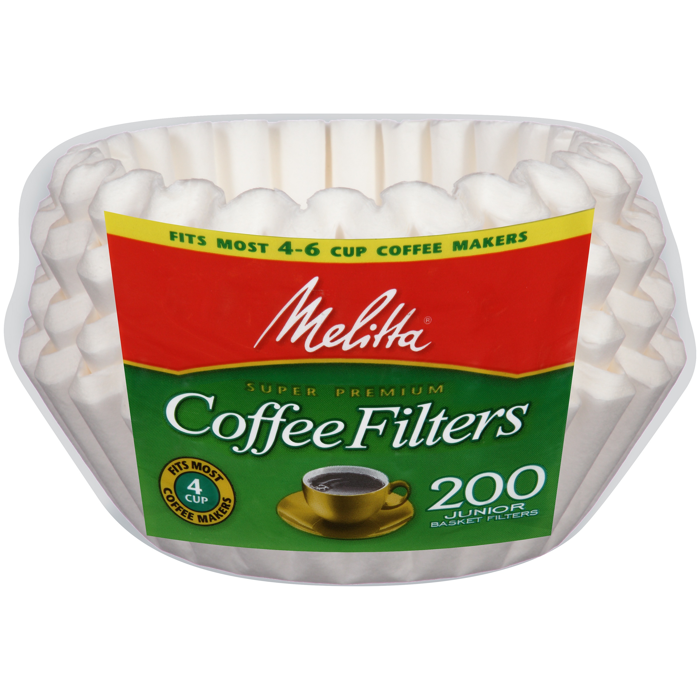 PAB200 Jr White Basket Coffee Filters by Melitta