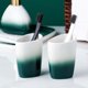 thumbnail image 4 of Cosas de baño Juego de 5 accesorios de cerámica para baño, taza de enjuague bucal, jabonera, botella de loción, juego esencial de baño para encimera, apartamento,, 4 of 7