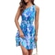 thumbnail image 1 of Vestido PRETTYGARDEN con Lazo en un Hombro Boho Floral Azul M, 1 of 6