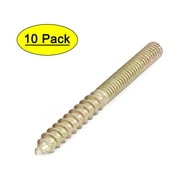 Uxcell M6 x 59mm Double Ended Threaded Self Tapping Wood Screw Rod Bar Bolt Stud (10-pack)