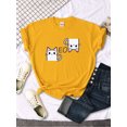 thumbnail image 3 of Camisetas gato está mirando la taza encantadora camiseta estampada para mujer estilo gótico coreano ropa de mujer divertida camiseta Vintage para mujer, 3 of 5