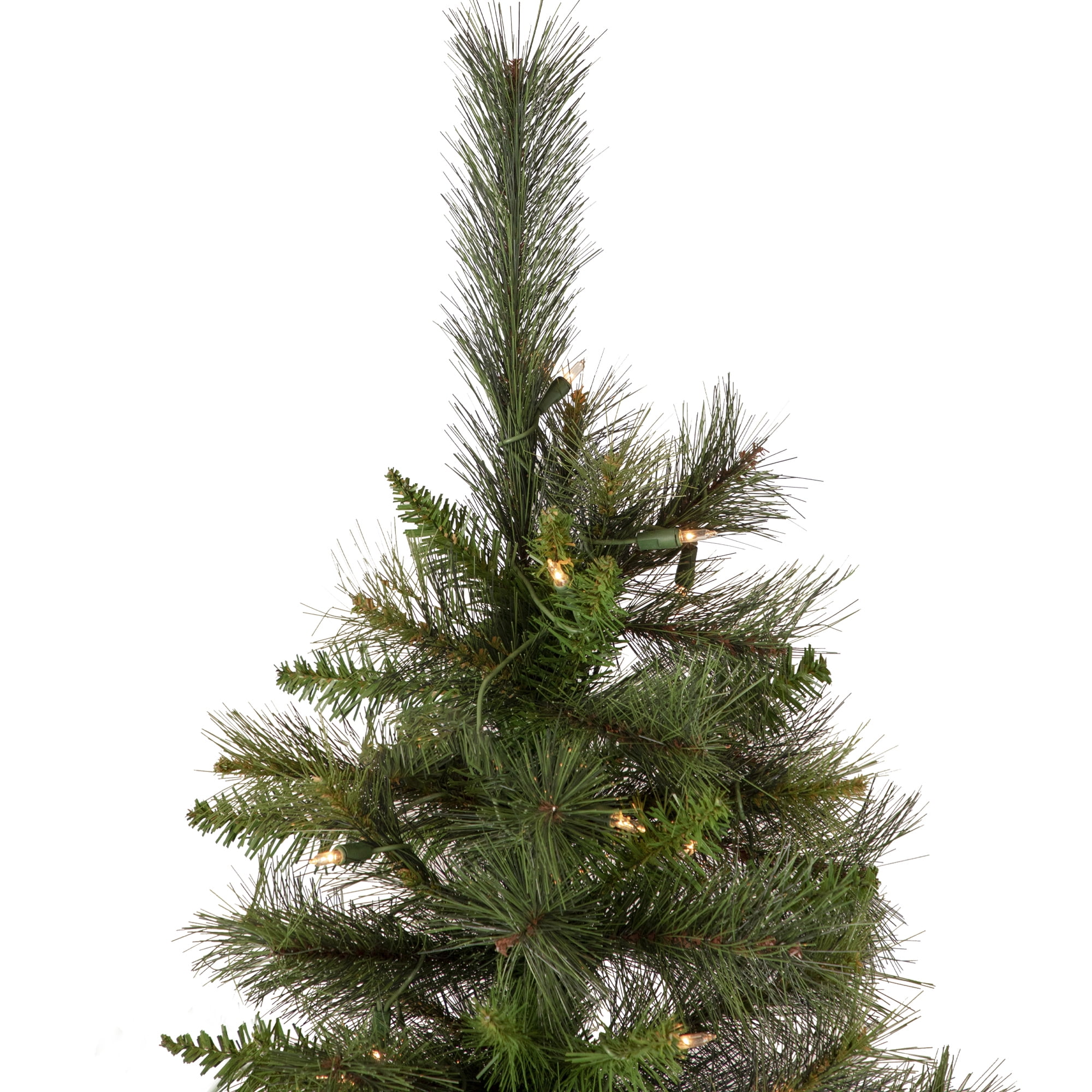 7.5' Pre-Lit Canyon Pine Artificial Half Wall Christmas Tree - Clear Lights