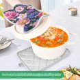 thumbnail image 3 of Yayeee Pot Holders Kitchen Heat Resistant with Pockets 7"x9.8" Cotton Oven Cooking Hot Pads, Soft Pinks Flowers, 3 of 7
