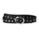 thumbnail image 1 of Cinturones de cuero PU de color sólido INSPIRE CHIC para mujeres con ojales para jeans y vestidos en negro, 1 of 1