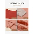 thumbnail image 4 of Womens Fashion 2023 Color Block Long Sleeve Crewneck Knitted Pullover Shirts Tops, 4 of 6
