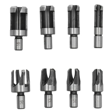 

8Pcs Wood Plug Drill Bit Cutter Carbon Steel Industrial Barrel Claw Type Durable Wood Cutter for Electric Drill