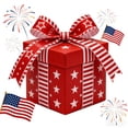 thumbnail image 4 of Patriotic Ribbon,Red White Blue Grosgrain Ribbon Patriotic Stars Stripes Fabric Ribbon for Memorial Day Gift Wrapping, Party Decoration, DIY Crafting and Sewing,0.39 Inch x 10Yard, 4 of 8
