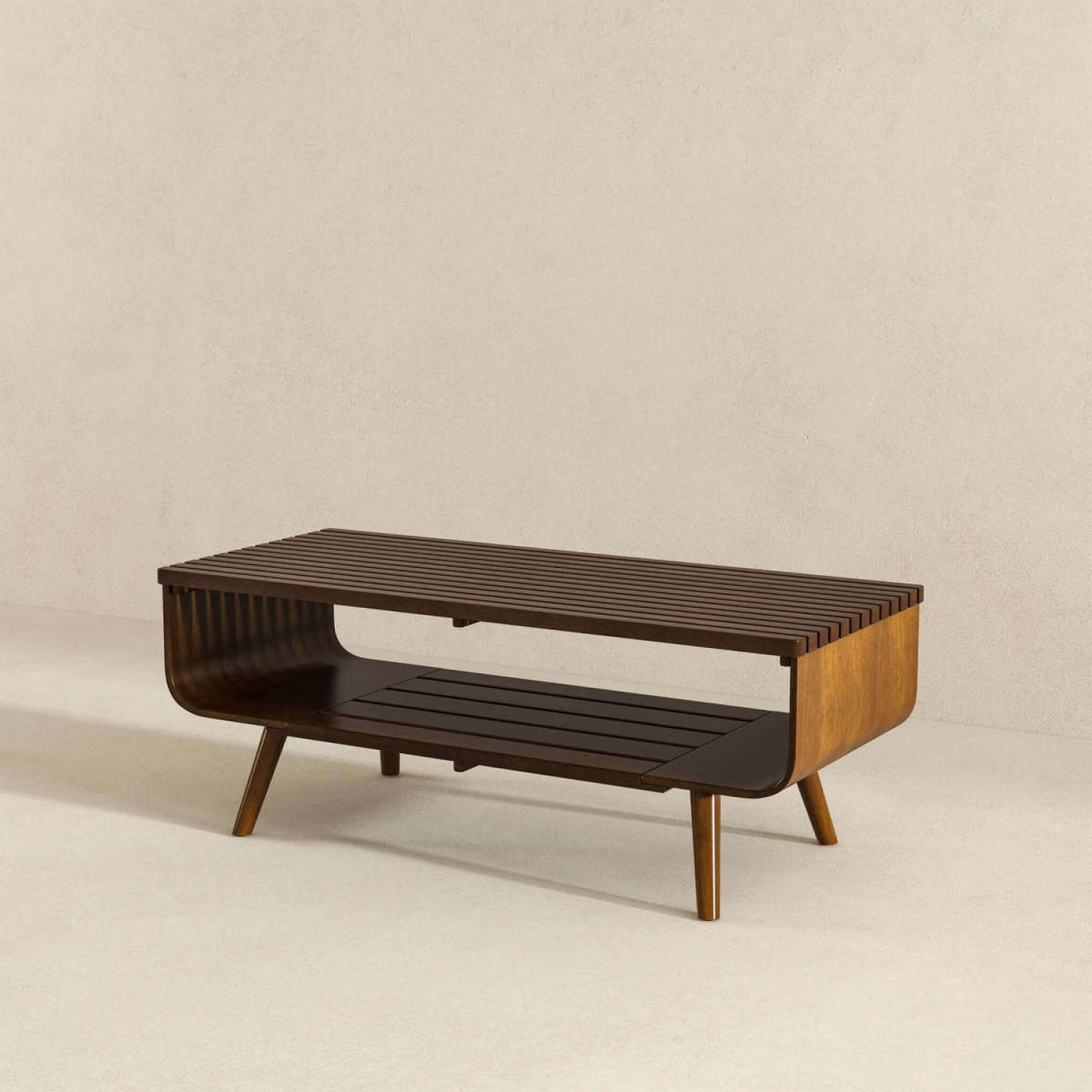 Alice Walnut Coffee Table Solid Wood Living Room Accent