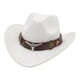 thumbnail image 2 of Sombrero de informal, accesorios para , disfraz de ala grande, sombrilla, sombrero para para mujeres, hombres, adultos, , Blanco Salvador Sombrero de vaquero occidental, 2 of 7