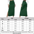 thumbnail image 2 of Faldas largas Falda básica con abertura lateral Color sólido Mujer Estilo sexy Diseño simple Traje de vacaciones Ygjytge ejercito verde T M para Mujer, 2 of 8